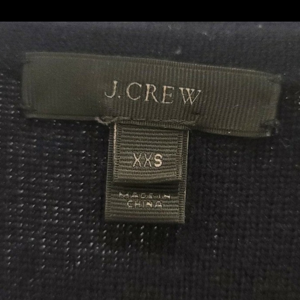 J. Crew Navy Blue Long-Sleeve 100% Merino Wool Sweater/Tunic - Size XXS - Picture 3 of 5